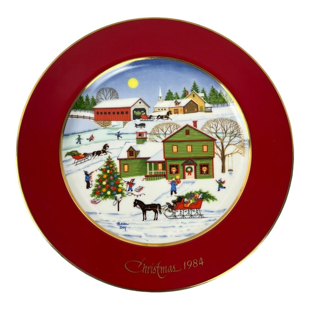 Collectors Christmas Plate 1984 George Good Corp. Designed by Brian Day Orig Box